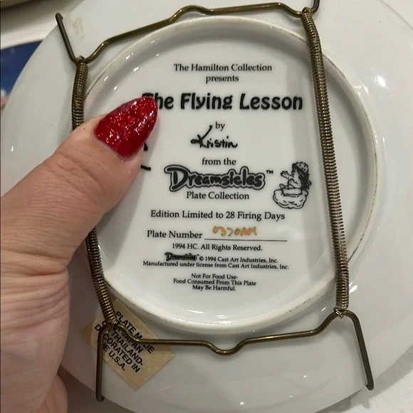 Dreamsicles Plate Collection Set of 4 Cherub Decorative Plates - Picture 6 of 6